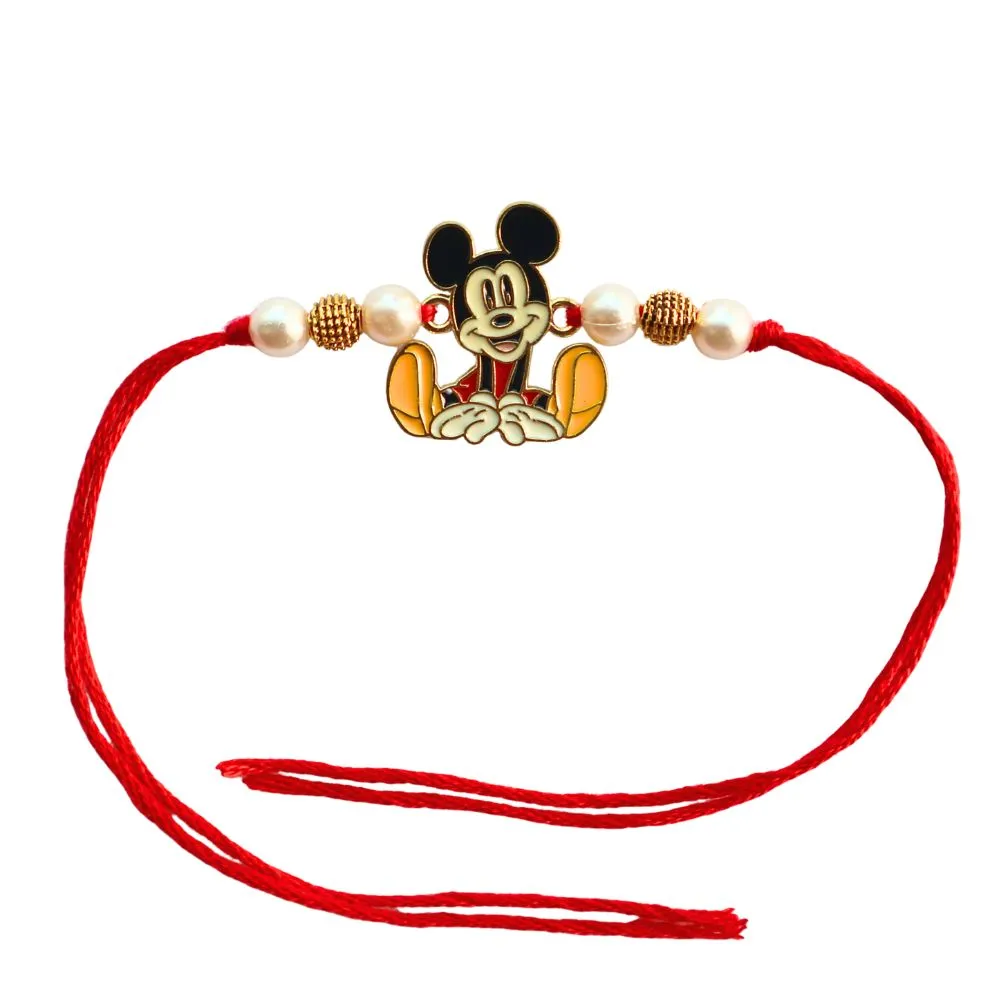 Metal Rakhi with Mickey Mouse Art